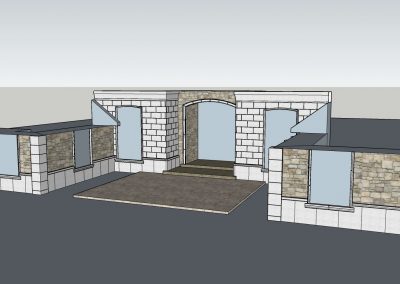 masonry construction 3d render
