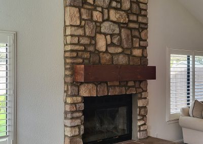 masonry indoor fireplace face